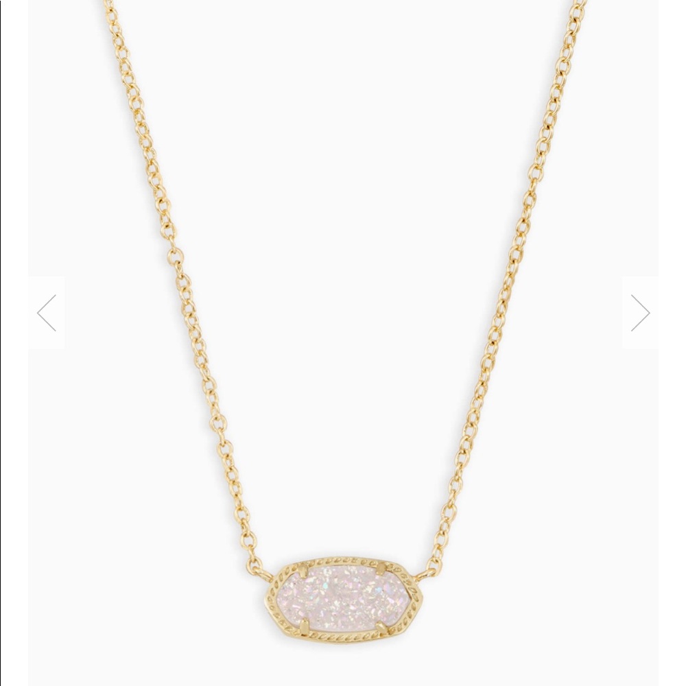 Kendra Scott Elisa Gold Iridescent Drusy Necklace